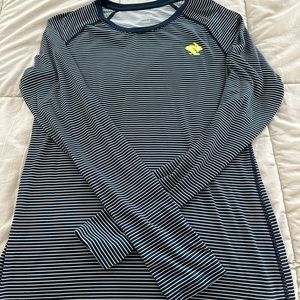 Run rabbit medium blue and white striped long sleeve tee. Mint condition